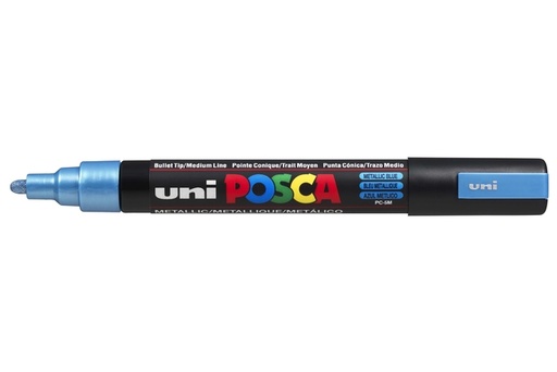 [1433904] Marqueur peinture Posca PC5M Medium bleu métal