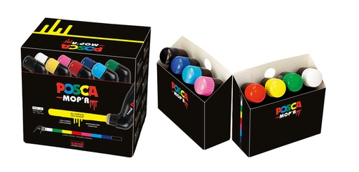 [1433901] Paintmarker Uni POSCA PCM22 Mop'r assorti set à 8 stuks