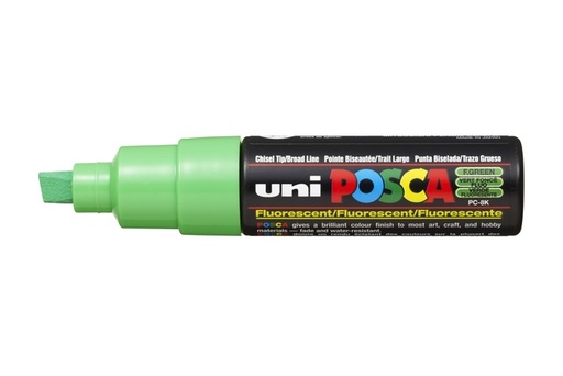 [1433841] Paintmarker Uni POSCA PC8K breed schuin fluor groen