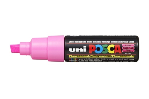 [1433845] Paintmarker Uni POSCA PC8K breed schuin fluor roze