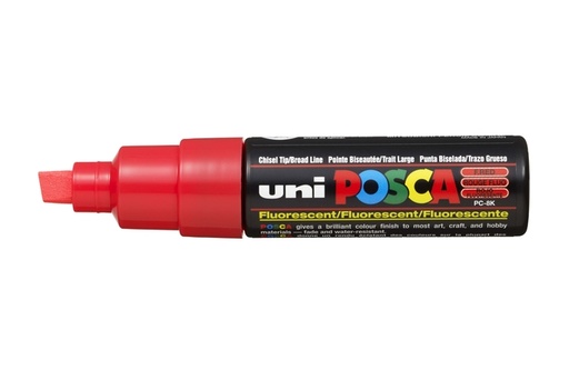 [1433907] Paintmarker Uni POSCA PC8K breed schuin fluor rood