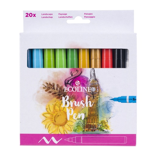 [1434107] Brushpen Talens Ecoline paysage 20 couleurs