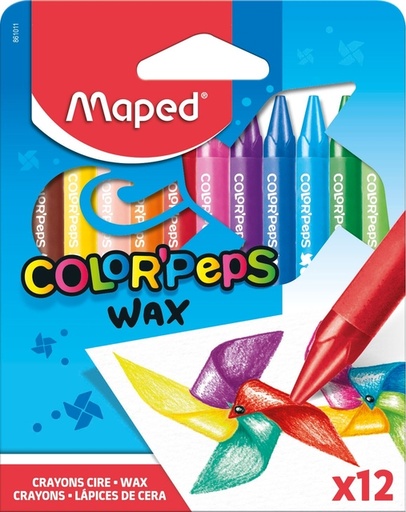 [1434212] Crayons de cire Maped Color'Peps Was set 12 couleurs