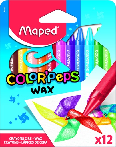 [1434212] Crayons de cire Maped Color'Peps Was set 12 couleurs