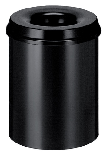 [394797] Corbeille à papier Vepa Bins anti-feu 15L 26cm noir