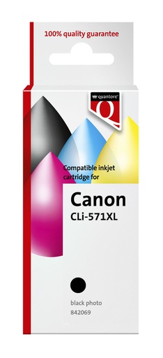 [842069] Inktcartridge Quantore alternatief tbv Canon CLI-571XL zwart