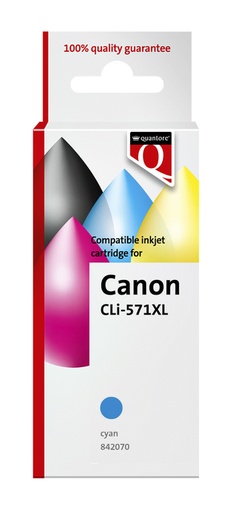 [842070] Cartouche d’encre Quantore alternative pour Canon CLI-571XL bleu