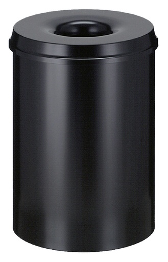 [394798] Corbeille à papier Vepa Bins anti-feu 30L Ø33,5cm noir