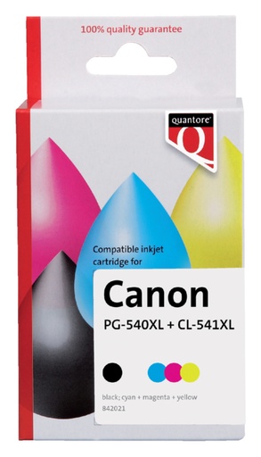 [842021] Cartouche d''encre Quantore alternative pour Canon PG-540XL CL-541XL noir couleur HC