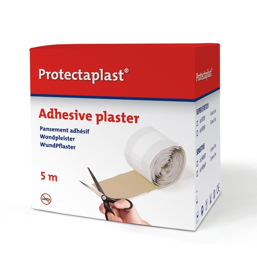 [1433171] Elastische pleister Protectaplast bruin op rol 6cmx5m