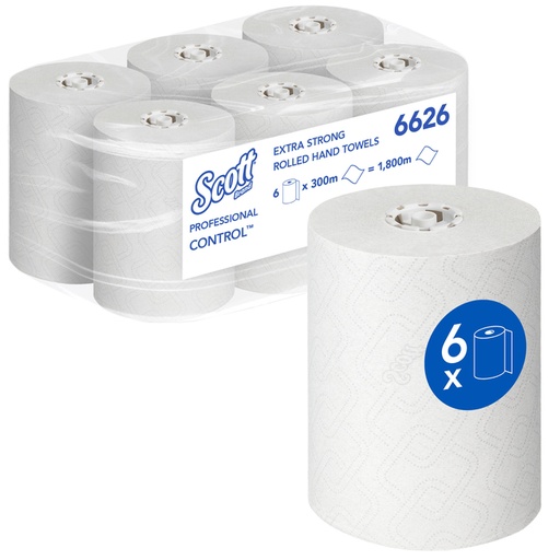 [1434271] Handdoekrol Scott Control 1-laags 300m wit 6626