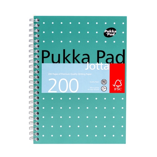 [1434372] Bloc-notes Pukka Jotta A5 ligné 200 pages 80g vert