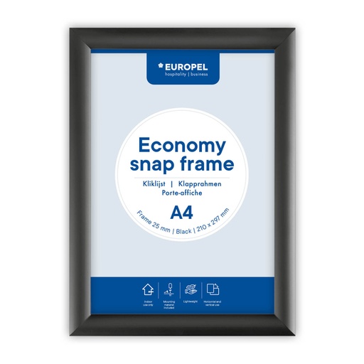 [1434491] Cadre clipsable Europel Economy A4 noir