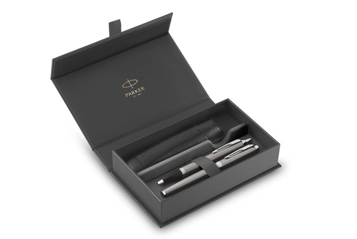 [1434460] Stylo bille et stylo plume Parker IM avec étui Stainless steel CT Medium 3 pièces