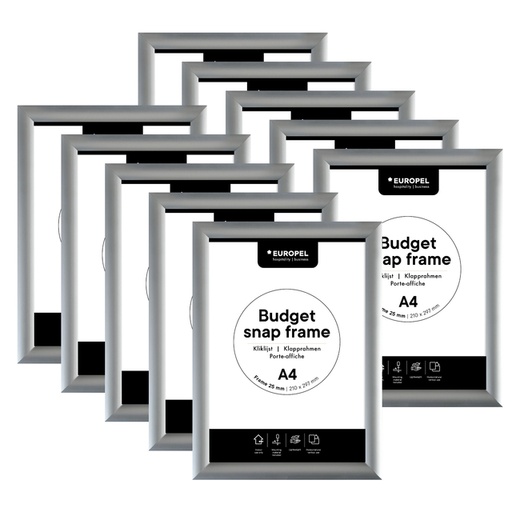 [1434485] Kliklijst Europel Budget A4 10 stuks zilver