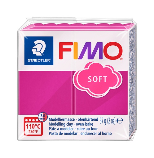 [1434407] Boetseerklei Fimo soft 57 gram framboos