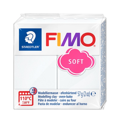 [1434412] Boetseerklei Fimo soft 57 gram wit