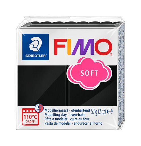 [1434423] Boetseerklei Fimo soft 57 gram zwart