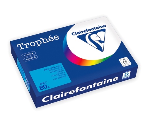 [1434249] Kopieerpapier Trophée A4 80gr caribenblauw 500 vel