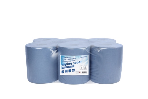 [1434260] Papier d'essuyage Cleaninq M2 1 épaisseur 6x 300m bleu