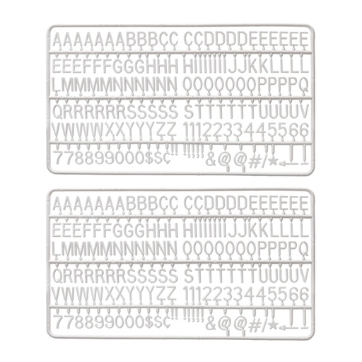 [1431080] Letter set IEZZY voor letterbord 2x150 wit