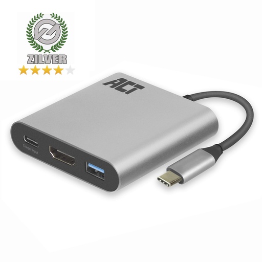 [1434940] Adaptateur ACT multiport USB-C pour 1 écran HDMI
