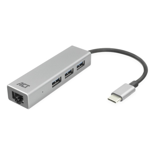 [1434950] Hub ACT USB-C 3.0 3x USB-A Gigabit ethernet