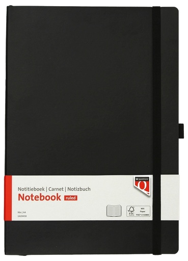 [1429458] Carnet de notes Quantore A4 flex ligné 192 pages noir