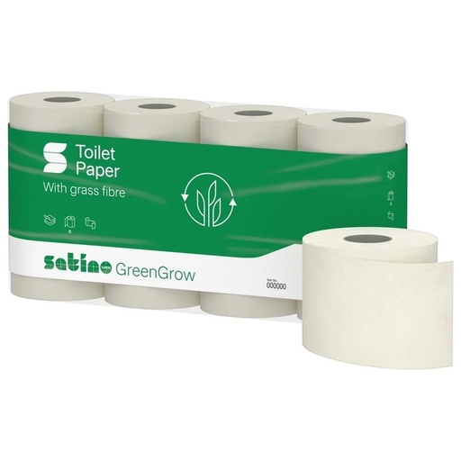 [1435128] Papier toilette BlackSatino MT1 GreenGrow 079870 3 épaisseurs 8x 250 feuilles naturel