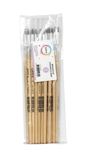 [1422412] Pinceau Qrea poil synthétique n° 2 largeur 4,3mm