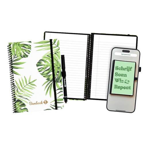 [1430932] Carnet de notes Bambook Original Tropical A5 ligné 40 pages effaçable