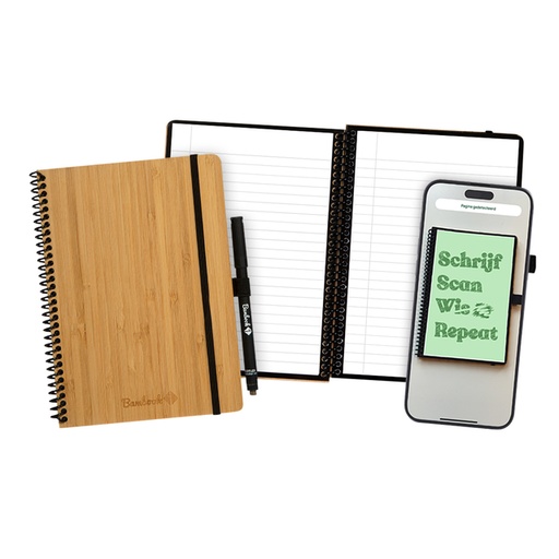 [1430934] Carnet de notes Bambook Classic A5 ligné rigide 40 pages effaçable