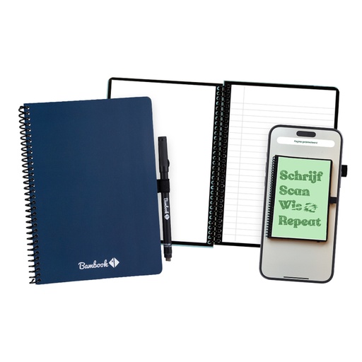 [1430935] Carnet de notes Bambook Original Navy A5 ligné 40 pages effaçable