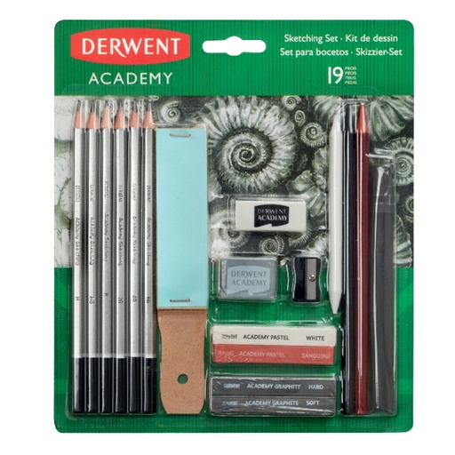 [1433377] Set croquis graphite Derwent Academy 19 pièces