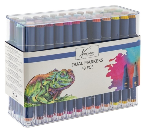 [1434537] Marqueur à alcool Nassau Arts pointe duo set 48 couleurs