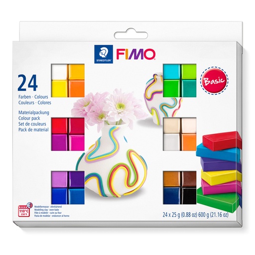 [1434651] Pâte à modeler Staedtler Fimo Soft 8023C assorti 24 pièces