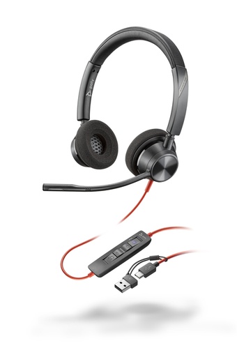 [1431032] Micro-casque Poly Blackwire 3320 stéréo USB-C