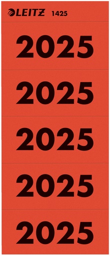 [1432933] Rugetiket Leitz 2025 rood 100 stuks