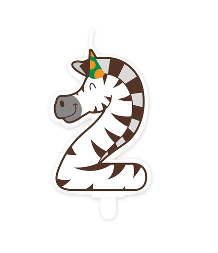 [1435041] Jungle candle 2 Zebra