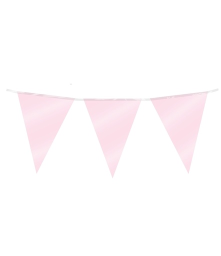 [1435045] Party Flag Foil Baby Pink