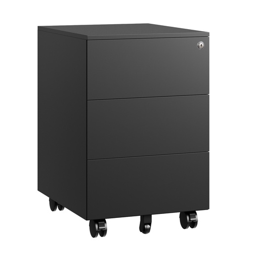 [1434518] Ladeblok Euroseats 3 gelijke lade 50x39x60cm op wieltjes zwart