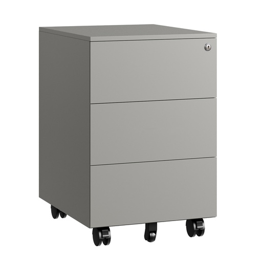 [1434520] Ladeblok Euroseats 3 gelijke lade 50x39x60cm op wieltjes grijs