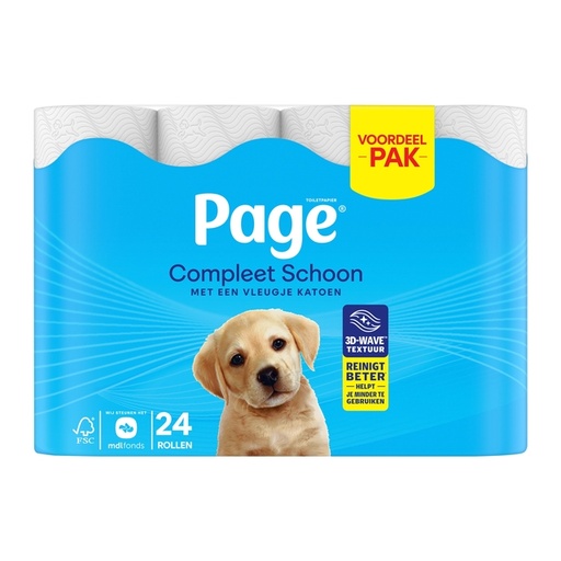 [1433330] Toiletpapier Page Compleet Schoon 2-laags 140vel 24 rol wit