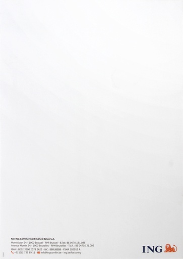 [1436649] Briefpapier ING commercial finance 2500 stuks