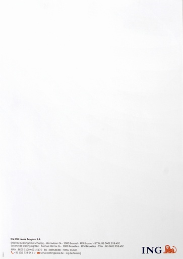 [1436651] Briefhoofden ING lease 2500 stuks
