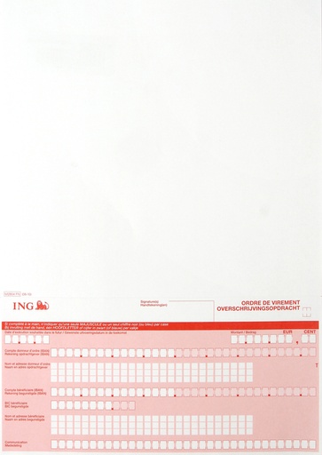 [1436655] Sepa overschrijvingen ING A4 FN 2000 stuks