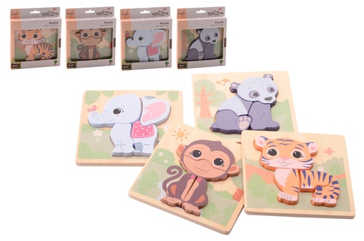 [1433993] Puzzle Jouéco The Wildies Family 4 assorti