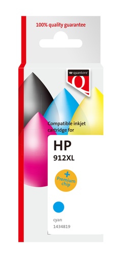 [1434819] Inktcartridge Quantore alternatief tbv Hp 912XL 3YL81AE hc blauw