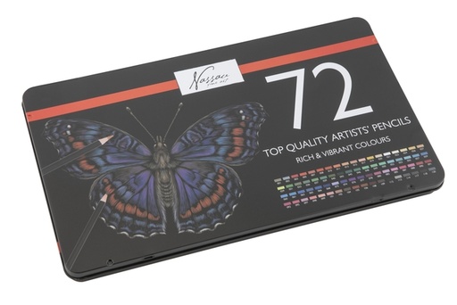 [1431077] Crayon de couleur Nassau Fine Art assorti boîte 72 pièces