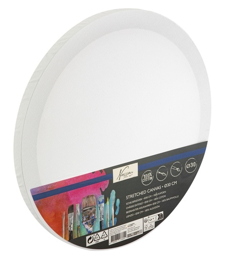 [1431086] Canvas Nassau Fine Art rond 30cm 100% coton